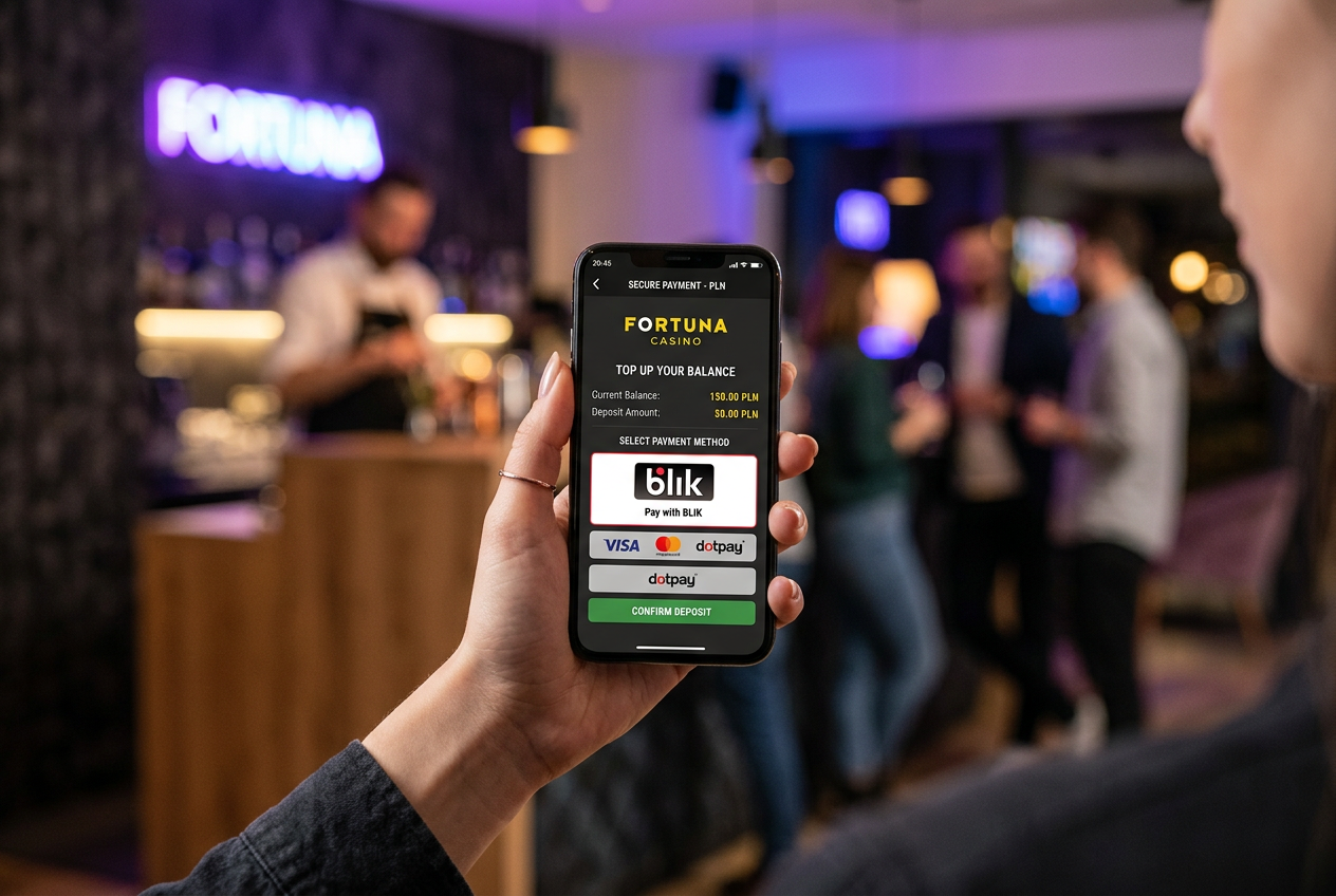 A smartphone displaying the BLIK payment interface for an online casino.
