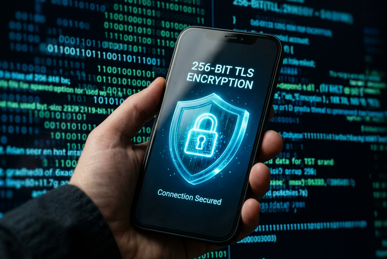 A digital visualization of cybersecurity and data protection for online gaming.